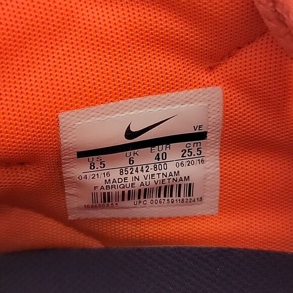 Nike Dual Fusion TR Hit Mid Trainers Women's Sneakers Size 8.5 Neon Orange - Picture 9 of 10